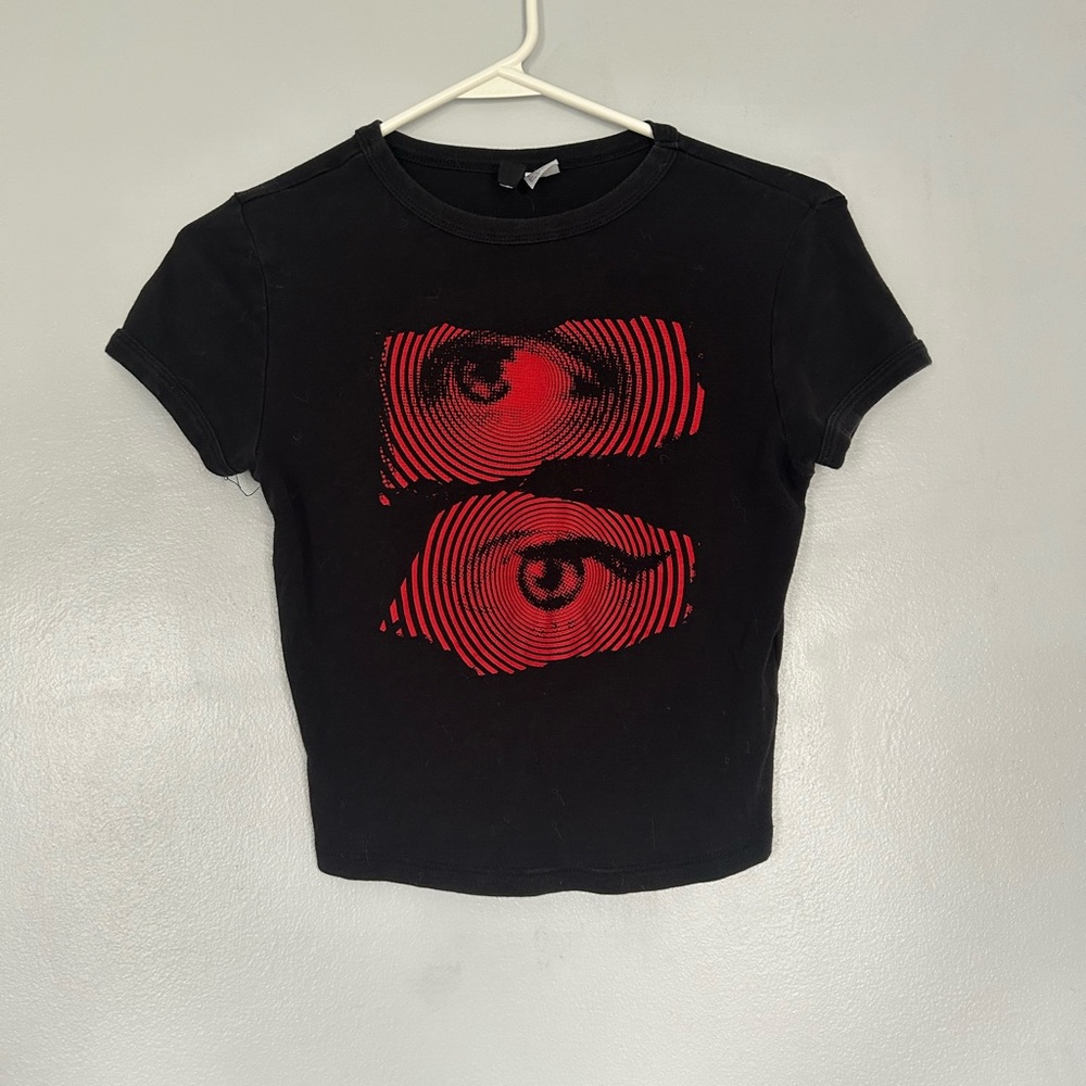 Y2K grunge red eye shirt H&M divided